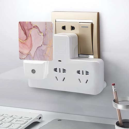 Acozuhse Led Night Lights Lamp With Dusk To Dawn Sensor, Modern Art Pink Marble Texture Night Lamp, Night Lights Plug Into Wall For Kids Room, Bedroom, Bathroom, Kitchen, Hallway #TOP3