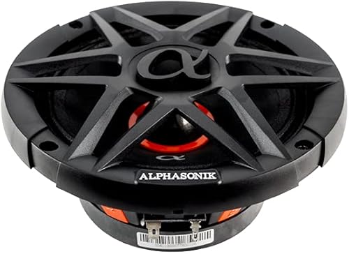 Miniatura 4 de Alphasonik ABM65 Dynamis Series 6 pulgadas de rango medio 600 vatios MAX de audio para coche Altavoces 4 OHM 1.5 pulgadas de aluminio recubierto de