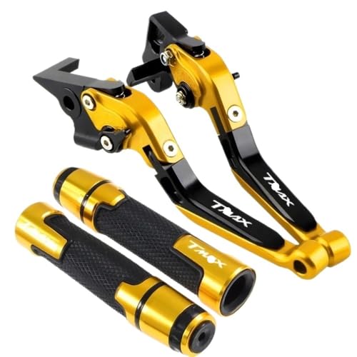 Leviers TMAX 530 560 Tech Max CNC finition haute précision aluminium jaune