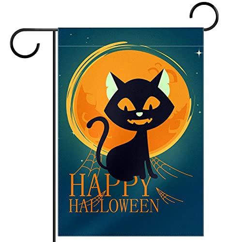 Drapeau de jardin Happy Halloween pour une décoration extérieure accueillante