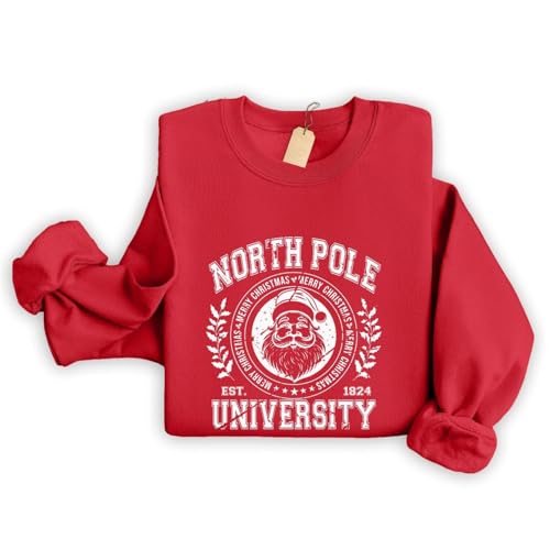 Christmas Sweatshirt Funny Soft Cotton Unisex Adult Tops Red2