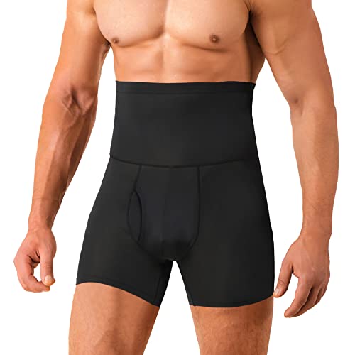BIGFOX Men Tummy Control Shorts High Waist Slimming Underwear Body Shaper Seamless Compression Boxers Briefs Waist Trainer
