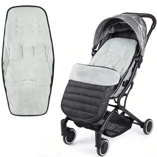2 in 1 Baby Stroller Cushion Bunting Bag - Removable Windproof Footmuff, Toddler Warm Pushchair Seat Mat, Outdoor Thicken Kids Warm Leg Protector Bag, Stroller Liner