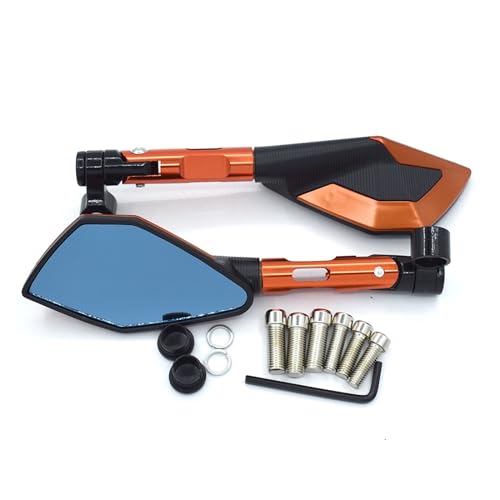 Espejos retrovisores universales CNC de aluminio para scooter 125 y manillar de moto