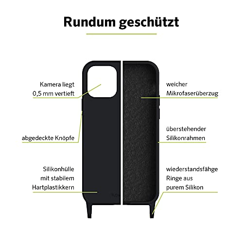 Artwizz HangOn Case für iPhone 13 mini - Robuste Silikon Handykette mit Abnehmbarem Band - Necklace Handyhülle mit Kordel zum Umhängen… – Ansicht 4