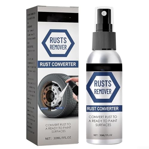 Spray convertisseur de rouille 30 ml pour applications automobiles, formule sans fer pour enlever la rouille et restaurer les surfaces métalliques, idéal pour l'entretien et la rénovation des
