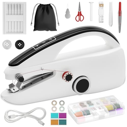 Bearfire Handheld Sewing Machine Heavy Duty & Portable, 2-Speed Mini