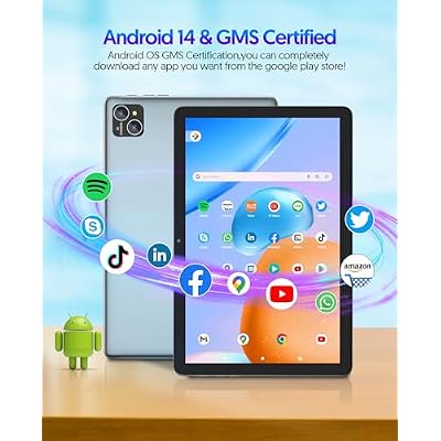 Android 14 Tablet 10.1 inch Tablet, 128GB ROM+8(4+4 Expand) GB RAM 1TB Expand, Octa-Core,8000mAh Battery, 5G Wi-Fi 6, 2+8MP Dual Camera, 1280x800 FHD IPS, Bluetooth, Tablets with Keyboard