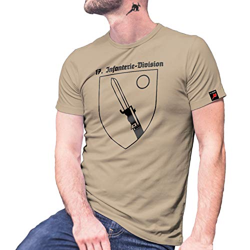 T-Shirt Nürnberg 27796 InfDiv Infanterie Division avec imprimé badge à baïonnette pour homme