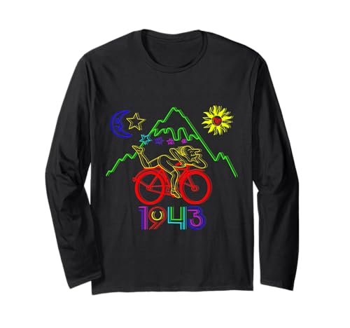 Bicycle Day 1943 LSD Creator Camiseta Acid Trip Manga Larga