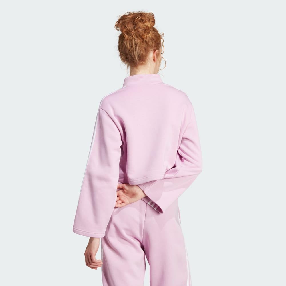 adidas womens Essentials 3-stripes Fleece Quarter-zip - Image 3