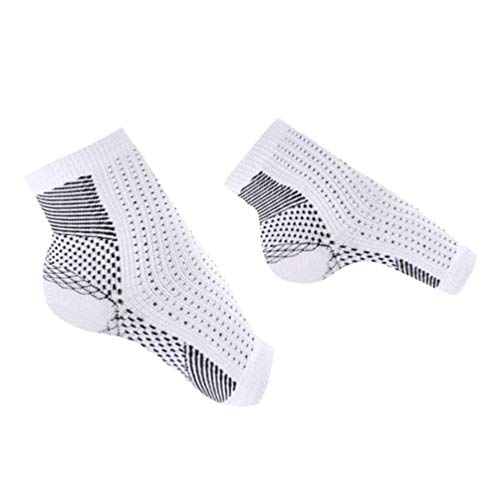 Heallily Meias para fascite plantar, 2 pares de meias de compressão com suporte de arco e elástico r