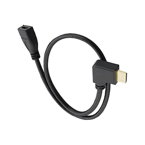 LiKuCo 20" 50CM 90 Degree Right Angled HDMI Male to Female Extension Cable Adapter Connector (Right Angled) Cover