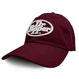 Tee Luv Dr Pepper Dad Hat - Retro Soda Pop Graphic Baseball Cap (Burgundy)
