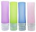 Produktbild LEAMALLS 4 Stück Silikon Reisen Flaschen Set auslaufsicher nachfüllbare Reiseflaschen Reisebehälter, Behälter und Accesoires für Shampoo Spülung Cremes Lotion Andere Flüssige