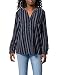 Produktbild TOM TAILOR Denim Damen 1024140 Tunica Bluse, 25909-Navy White Vertical Stripe, XL
