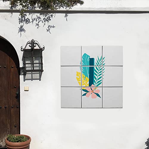 Carreaux Céramique Cadeau Prénom Fleurs Exotiques