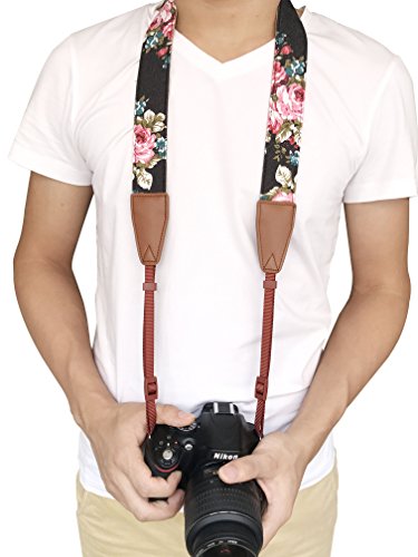 Camera Strap Neck, Adjustable Vintage Floral Camera Straps Shoulder Belt For Women /Men,Camera Strap For Nikon / Canon / Sony / Olympus / Samsung / Pentax Etc Dslr / Slr #TOP5