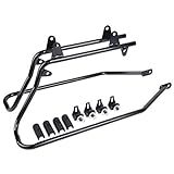 Saddlebag Conversion Brackets Mounts for Harley Davidson Softail w/Hardware(chrome/Black) (Black...
