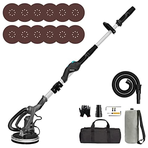 Drywall Sander with Vacuum, LED Light and Flexible Design Cover