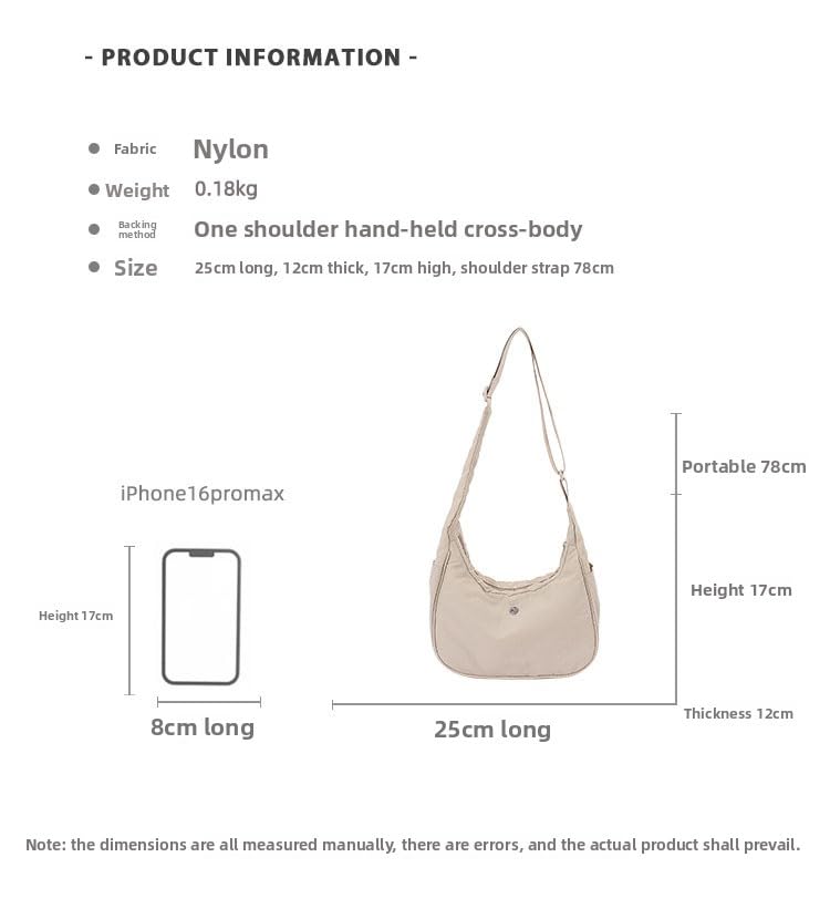 New simple casual messenger bag large capacity solid color versatile shoulder Japanese literature and art student tote bag3