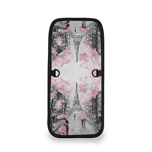 ALAZA Art Paris Eiffel Tower Small Crossbody Wallet Purse Pink Cherry Blossom France Cell Phone Bag Rfid Passport Holder with Credit Card Slots3
