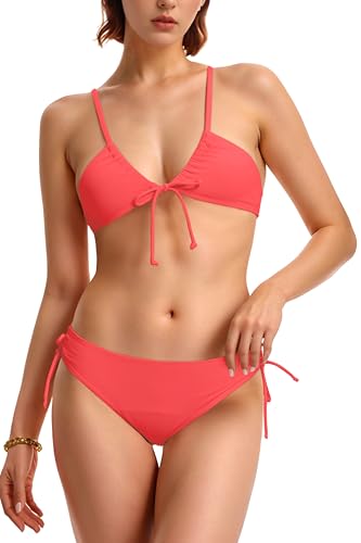 Period Swimwear Triangle Bikini Sets Two Piece Leakproof Swimsuit Menstrual Low Waist Tie Side Bathing Suit for Girls