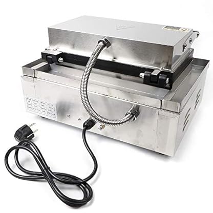 1500W Wafelnmaschine Waffeleisen Edelstahl Waffelgerät Corn Dog Stiel Waffeleisen Waffel am Stiel, Waffelmaker mit Antihaftbeschichteten Backplatten und Timer für 6 Stielwaffeln – Bild 5