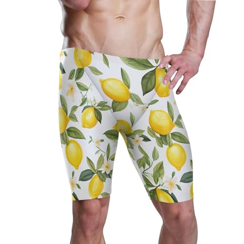 UMIRIKO Lemon Flowers Mens Swim Jammers Swimsuit XL B0401739