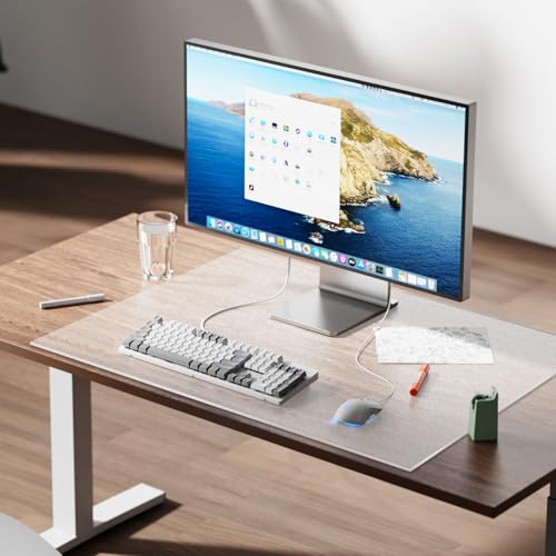 Sous-main en verre givré résistant pour protéger bureau et clavier