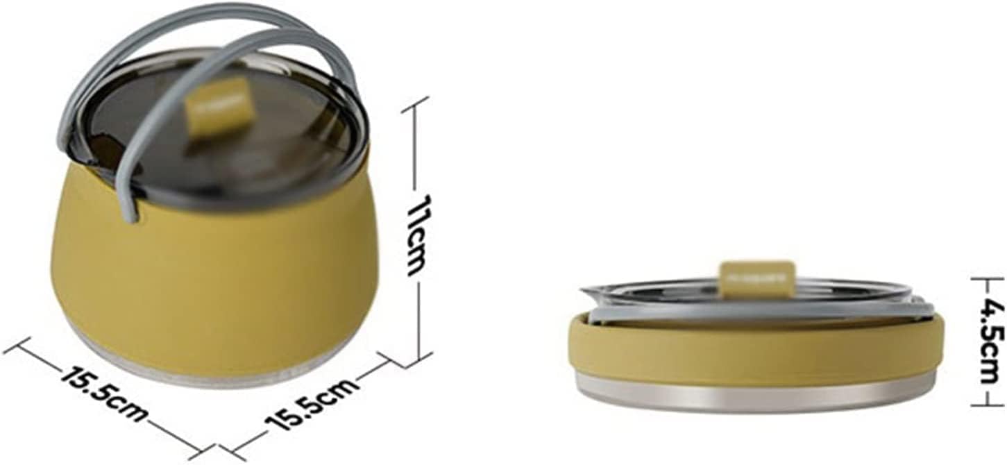 Percolator Coffee Pot Portable Silicone Kettle Foldable Boiler Outdoor Folding Kettle Stainless Steel Bottom Foldable Silicone Kettle Coffee Pot