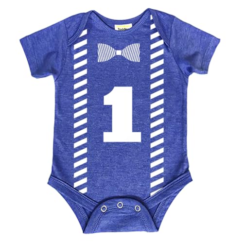 First Birthday Boys Outfit Tractor Construction Shirt Dinosaur Baby boy Wild Shirts rawr Dino one Year Old Gifts (US, Age, 12 Months, 18 Months, Charcoal Blue - Suspender 1)