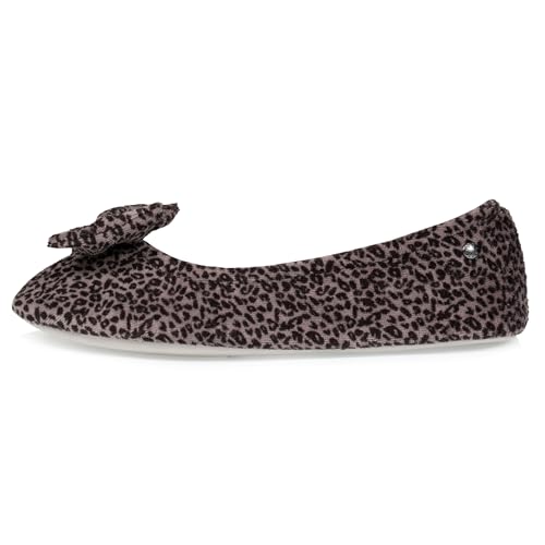 Isotoner - Ballerine da donna, motivo leopardato