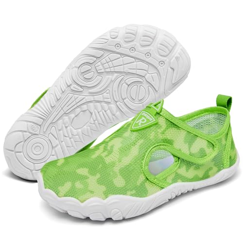 Racqua Aqua Fast Dry Pool Kids Indoor Slip-On Shoes Outdoor Lightweight Girls Boat Shoe Boys Swimming Beach Sea Water Breathable Shoes Green 62