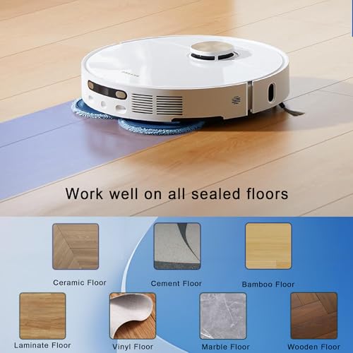 Image of Pymin 12Pcs Mop Pads for Dreame L40 Ultra /X40 Ultra /X50 Ultra /L50 Ultra /L10S Ultra / L10s Pro Ultra Heat /L10S Ultra Gen2 /L40S Ultra /X30 Ultra /L10 Ultra /Mova P10 /P50 Vacuum Robot, Reusable and Washable
