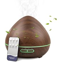 Essential Oil Diffuser for Home 500ml Oil Diffuser 7 Colors Light Aroma Diffuser with Remote Control for Home, Office, Bedroom, Childs Room Brown