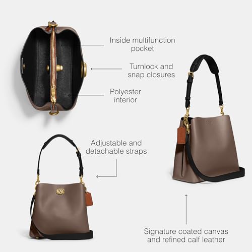 Coach Color-Block Leather Willow Bucket3