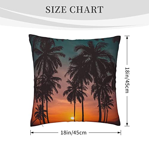 Palm Tree Throw Pillow Covers 18X18 Inch, Modern Sofa Throw Pillow For Sofa Bed Bedroom Living Room Farmhouse Decor, Decorations For Home,Palm Tree Coastal Scenery Pillow Cushion Cases 45 X 45 Cm #TOP1