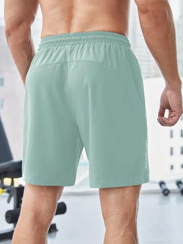 Image of TAGDO Men's Athletic Shorts with Zipper Pockets | Lightweight Workout Running Shorts Pants for Men | Elastic Waist Drawstring Gym Shorts for Training | Fitness, Sports, Casual Wear (2051)