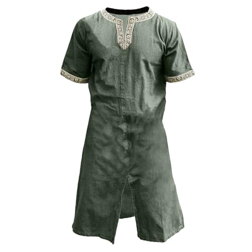 Tunique viking médiévale pour homme en coton léger - 4