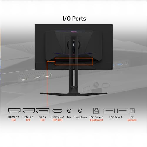 GIGABYTE - AORUS FO32U2-32 QD OLED Gaming Monitor - UHD 3840x2160-240Hz - 0.03ms GTG - AMD FreeSync Premium Pro - Type C KVM - HDMI, DP, Type C - Height Adjustable - Black