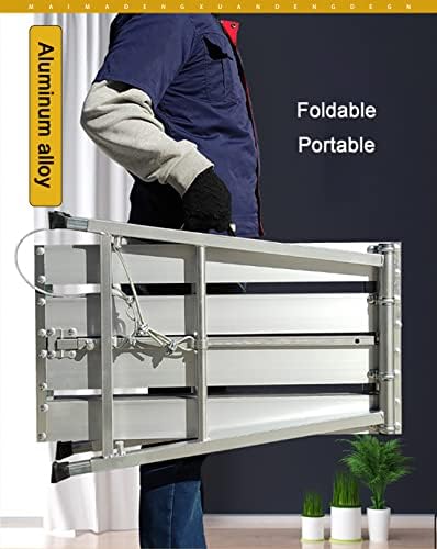 Portable Folding Scaffold Tower Ladder - Multipurpose Work Platform, 300kg Load Capacity, Heavy-Duty Work Bench for Home Improvement and Construction Projects