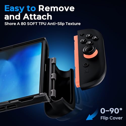 ZOZOVR COOWPS Étui P3 pour Nintendo Switch 2 avec Support Rabattable, Protection Militaire, poignée Ergonomique antidérapante, Compatible Dock, Coque Avant complète avec 12 emplacements pour Cartes – vue 2