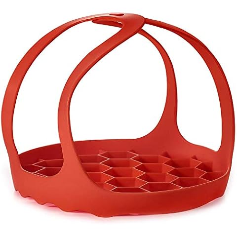 LQNB Silicone Sling Lifter Accessories Compatible with 6 Qt and 8 Qt, and Other Brand Pressure Cookers, Red Cover