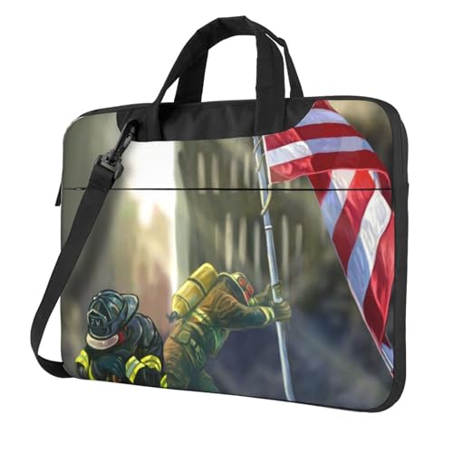 Sac ordinateur portable antichoc bandoulière convertible imprimé pompier
