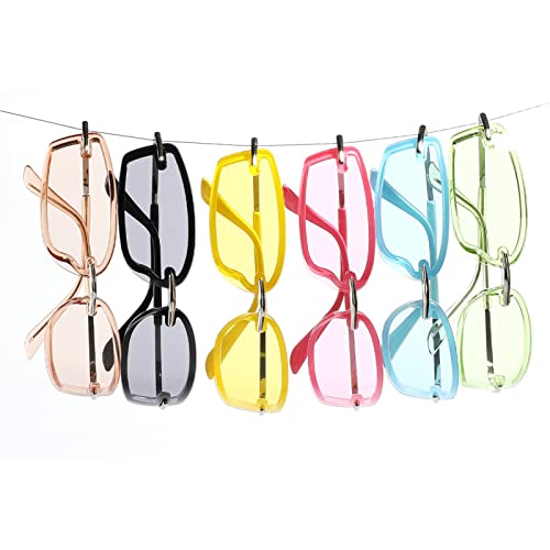 willochra One Piece Rimless Y2k Sunglasses For Women Fashion Silver Mirror Sun Glasses Men Alloy Hip Hop Punk Shades2