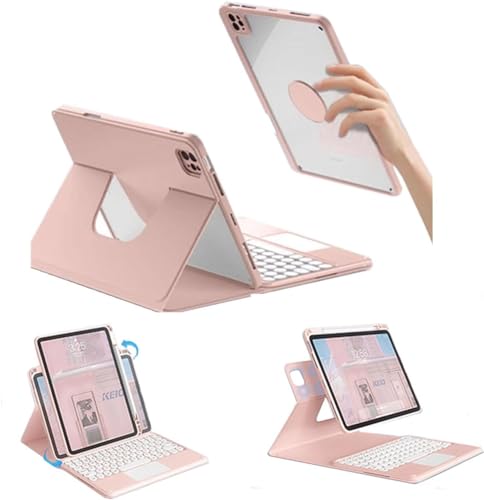 �Ƃ̌݊������� iPad Air 13�C���`M4 M3 M2 /Pro12.9 �C���`��6/5/4/3���� �L�[�{�[�h�P�[�X �^�b�`�p�b�h���� 360�x��]�� �ی^�L�[ �y�����[ ��/�c�u���Ή� �}�O�l�b�g ������ Bluetooth�L�[�{�[�h ���O����