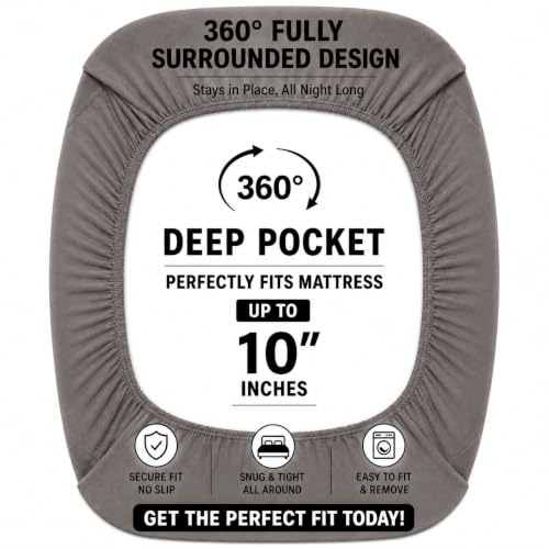 HEAVENBIRDS 100% Waterproof Mattress Protector King Size Grey - Image 5