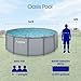 Funsicle Oasis Above Ground Metal Frame Swimming Pool Set – with FB1200S AutoSkimmer Pump, Ladder, Cover, Cloth & Deluxe Maint. Kit, 14' x 48