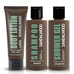 Gift Set for Men Bath and Body Wash Set Includes Sandalwood Shower Gel, Body Lotion, Shampoo,Self Care Gifts for Men,Fathers Day Gifts Box Birthday Valentines Gifts for Him,Christmas Gift